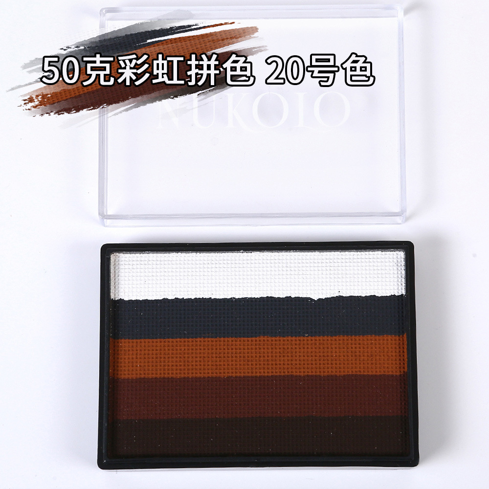 50g 6 colores a juego Arco Iris tira cara pintura a base de agua color a juego pigmento lavable cuerpo Arco Iris Cara color cubierta