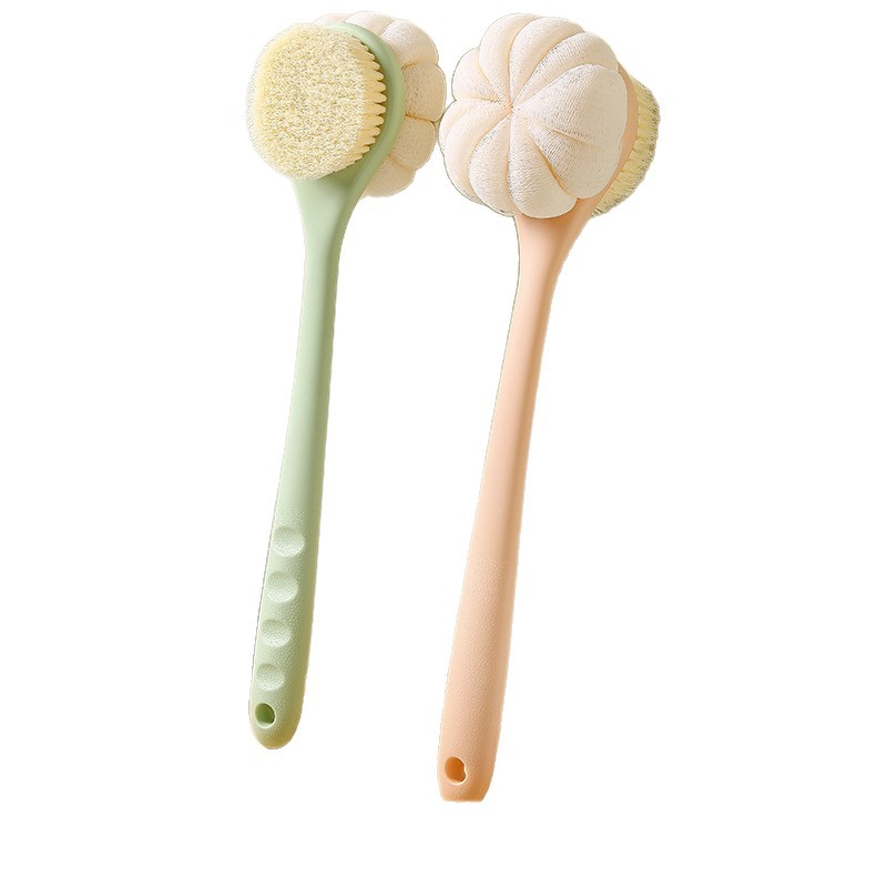 Frota espalda cepillo de mango largo cepillo de baño cepillo de nylon cepillo de baño de doble cara cepillo de pelo suave frota barro para eliminar la ceniza cepillo espalda artefacto