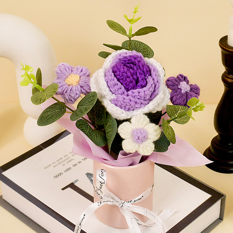 그라데이션 퍼플 로즈 미니 꽃다발