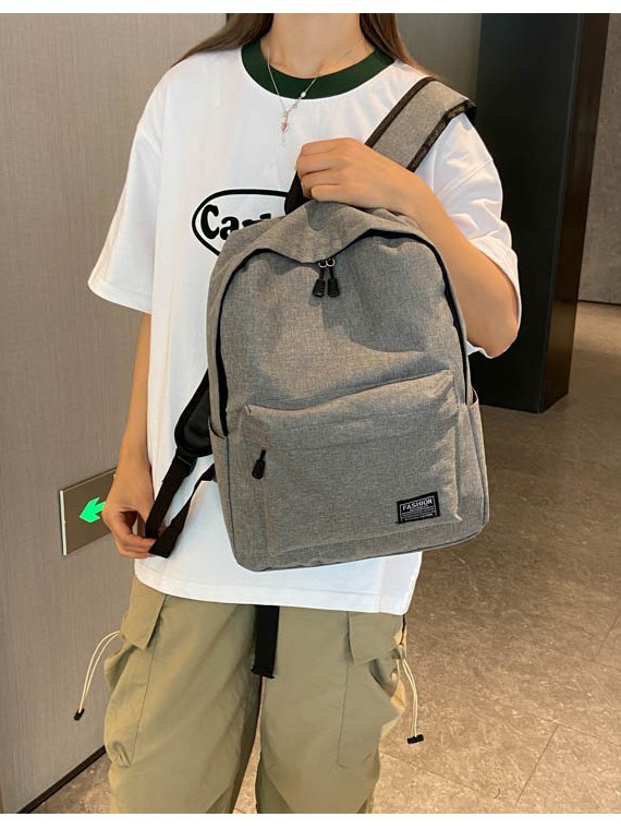 Capacious solid color backpack for men and women