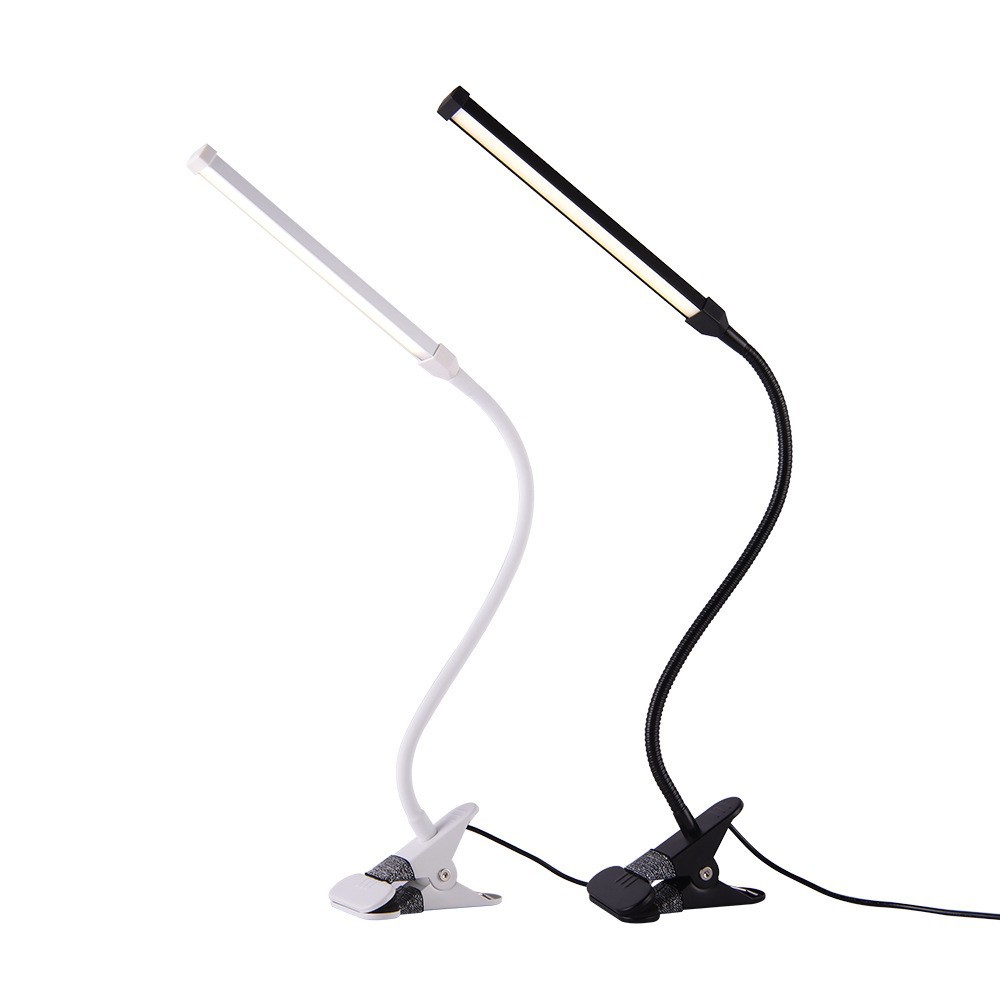 Lámpara de mesa fonkin transfronteriza 8W Super brillante USB de metal de aluminio plegable lámpara de clip de oscurecimiento lámpara de escritorio de estudio interior