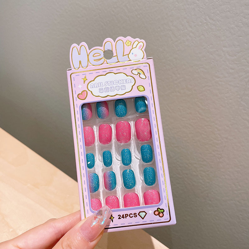 Niños dibujos animados estereoscópicos pegatinas de uñas niñas parches de uñas bebés desmontables impermeables uñas al por mayor