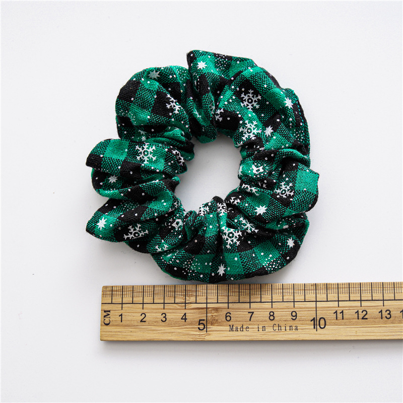 16g Weight Hair Tie Hair Accessories Type 1 Piece Quantity Christmas, Daily, Party, Festival Occasion Cloth Material Christmas Festival Lattice, Solid Color, Snowflake Pattern Autumn Season Women's Gender Cute Style Cute Women's Lattice Solid Color Snowflake Cloth Hair Tie 无