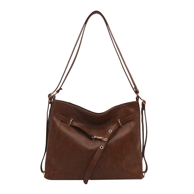 Pazy viento suave de piel de color sólido bolso para mujeres 2024 nuevo estilo de estilo francés textura de viaje literario para salir bolso de hombro debajo de las axilas