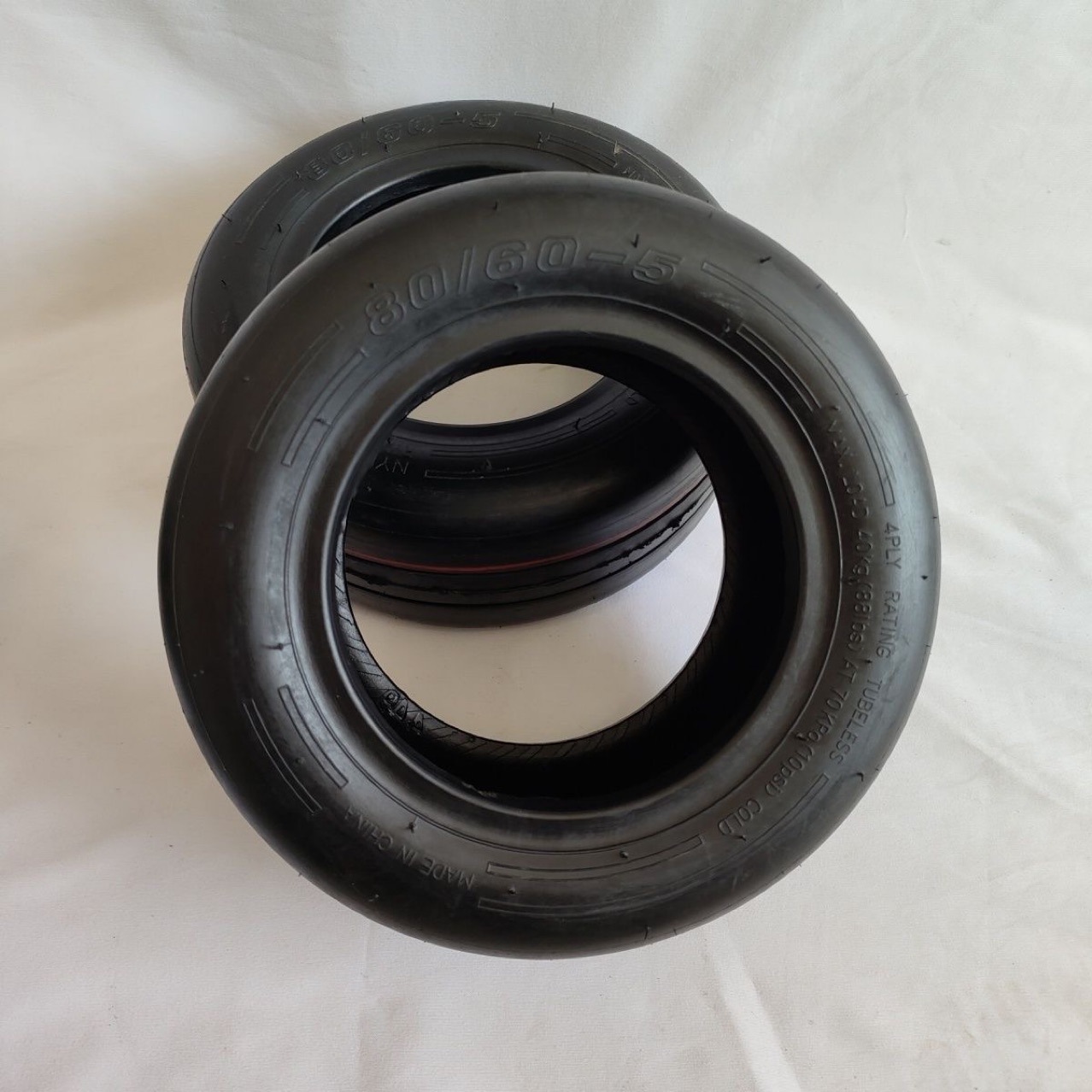 Go-Kart Tire 80/60-5 Electric Scooter Inner and Outer Tire, Thickened Wear-Resistant Inner Tube, Vacuum Tire for Electric Vehicle