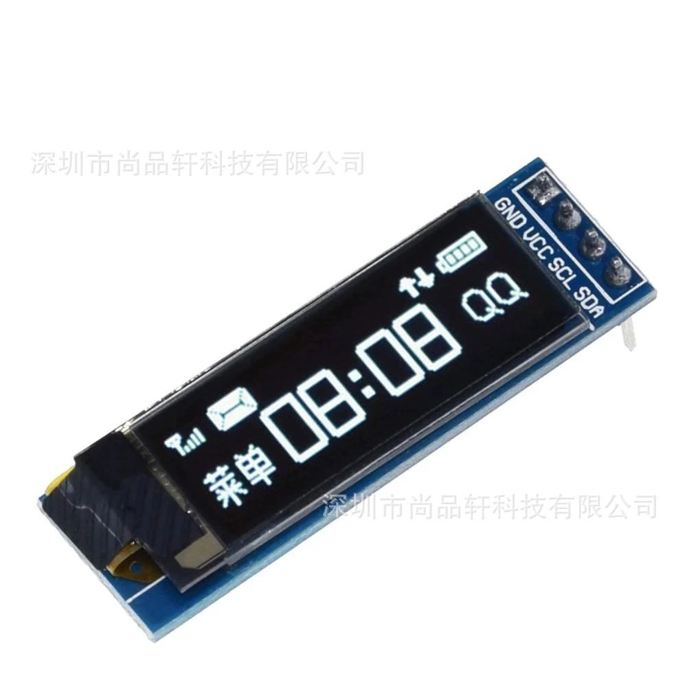 OLED-дисплей 0,91 дюйма SSD1306, 128×32, I2C, совместим 3,3–5В, белый/синий