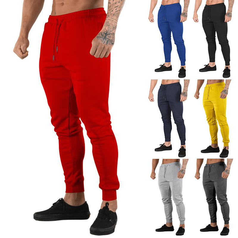Versatile Men's Slim Fit Casual Pants With Tether Detail_voghion.com