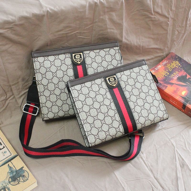 European and American Style Retro Clamp Bag Soft Leather Wallet Large Capacity 2022 New Style Personalized Striped Clutch Bag for Men and Women