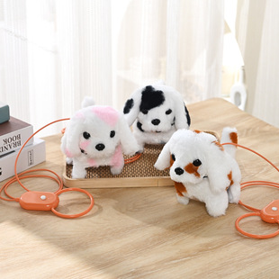 New plush electric puppy leash forward and backward puppy electronic pet children toy dog in stock wholesale
