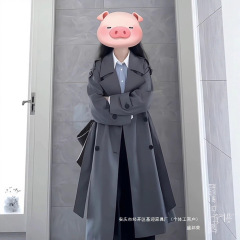 厂家直销韩系风衣外套女中长款2025春秋新款小个子休闲英伦
