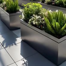 户外不锈钢花箱组合定制铁艺室外隔断街道成品花槽长方形广场围栏