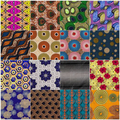 African ethnic batik printed fabric with double-sided geometric polyester imitation batik print, AliExpress Amazon wholesale supply
