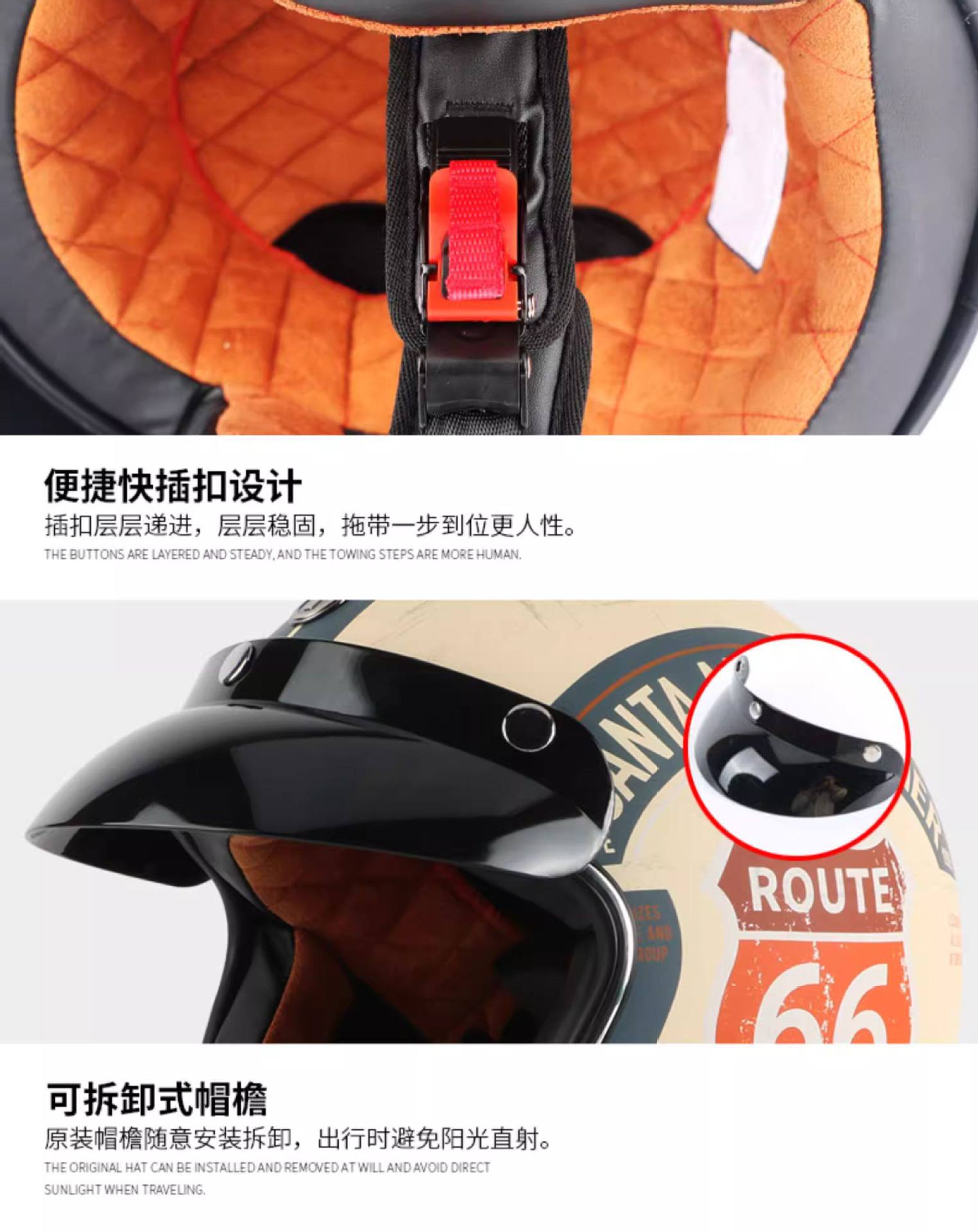 Torc Retro Motorcycle Helmet Men's 3C Certified Summer Women's Motorcycle Riding All-Season Half Helmet Electric Vehicle Safety