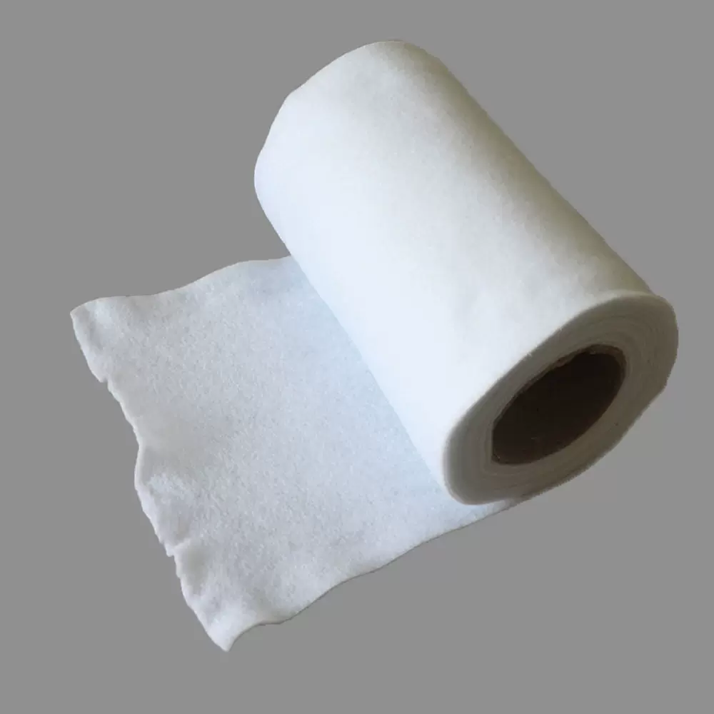 低阻高效静电针刺无纺布白色PP针刺棉卫材敷料服装面料用毛毡布