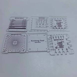 Cross Border Acrylic Knitting Regular Square Knitting Tools Acrylic Knitting Gauge Rulers