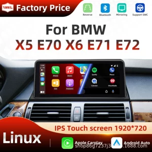 BMW X5 E70 10.25 düym Mərkəzi Naviqasiya Pleyeri Bluetooth Geri Görüntü