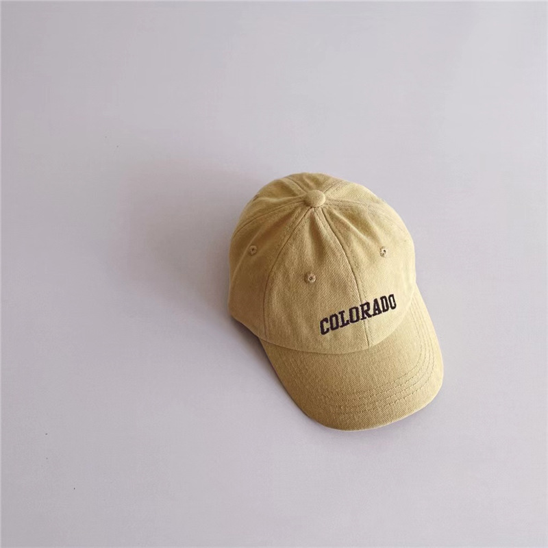 Internet celebridad estilo simple niños enarbolado tapa moda suave superior niños y niñas forma cóncava estilo coreano hip hop gorra de béisbol