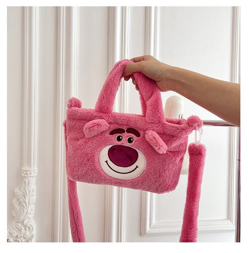 Plush bag for women, Cinnamon dog Kurome, strawberry bear, girl's portable lunch bag, girl's Kitty cat hand bag