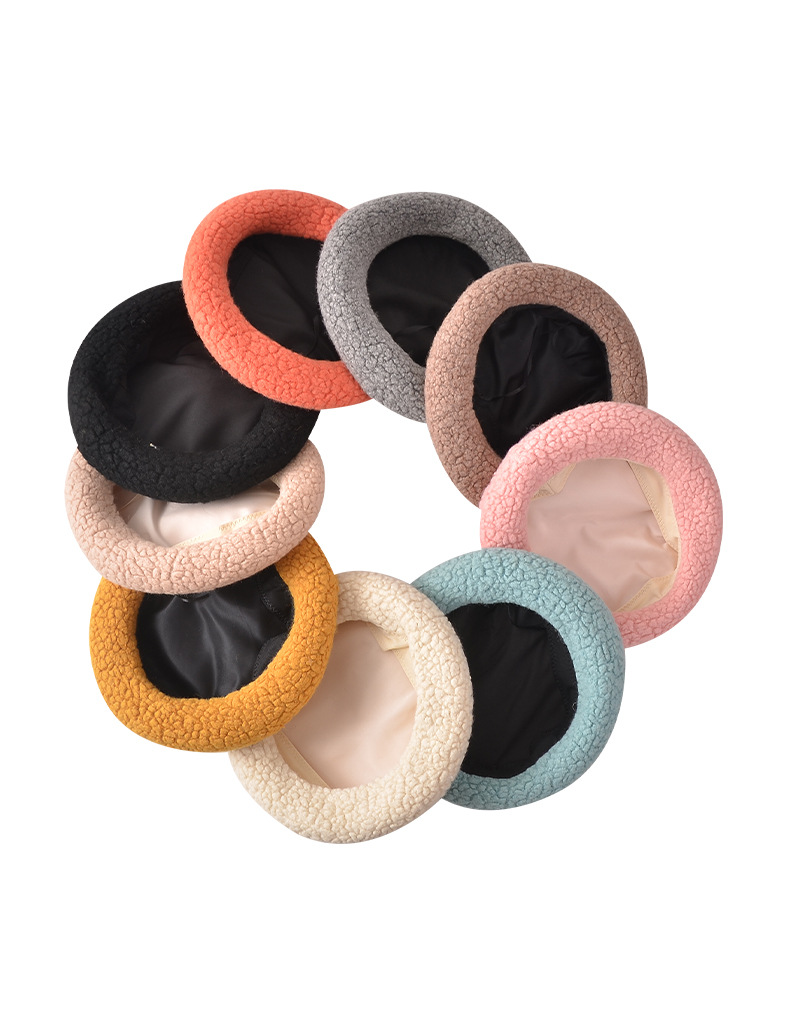 Unisex Wool beret Ladies winter Beanie pellet beret Painter cap Mushroom cap_voghion.com
