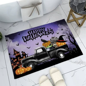 Mətbəx, giriş qapısı, Halloween balqabaq avtomobil döşəmə xalçası, suya və yağa davamlı