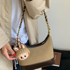 小香风菱格链条包女2025秋冬新款高级感大容量单肩包托特包水桶包