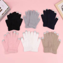 新款韩版冬季女士手套针织毛线厂家批发情侣百搭户外防寒骑行保暖