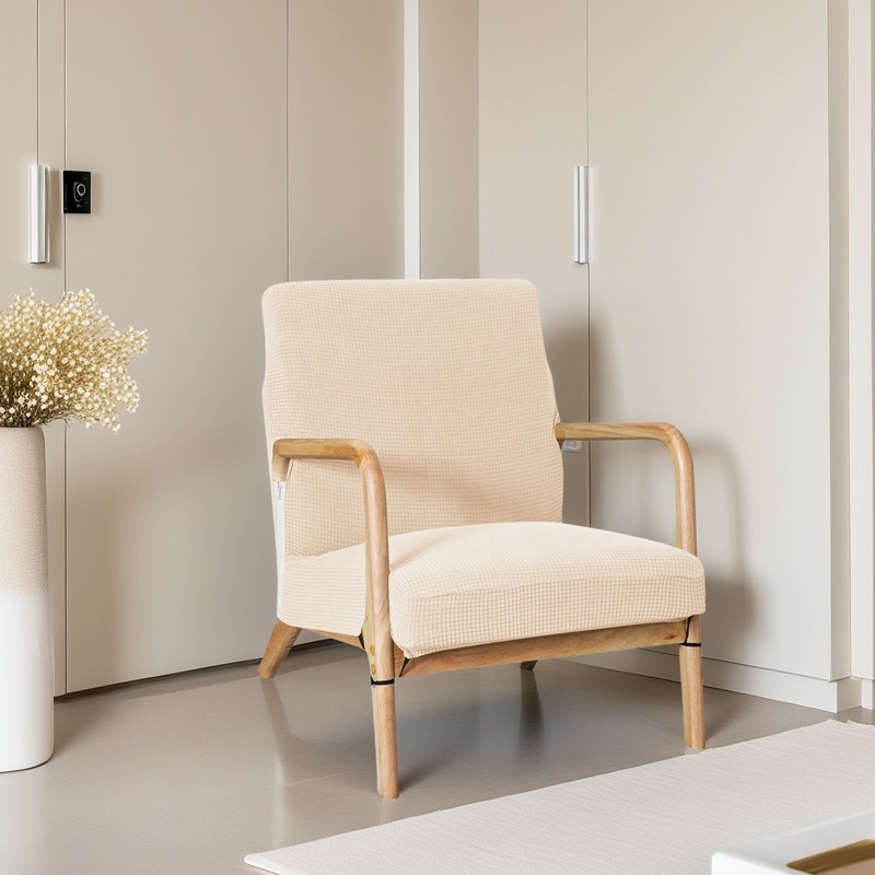 ins wooden chair cover solid wood mahjong chair cover meeting room backrest office chair with armrest general chair cover