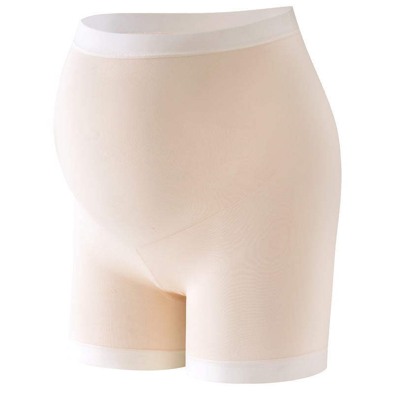Ropa interior de maternidad, pantalones de seguridad, anti-brillo dos en uno, estilo fino de verano de primavera y verano, cintura alta, abdomen, pantalones cortos, leggings