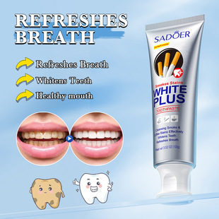 Full English stain removing toothpaste 100g SADOER deep cleaning coffee stain tea stain tooth protection cross-border foreign trade Wholesale