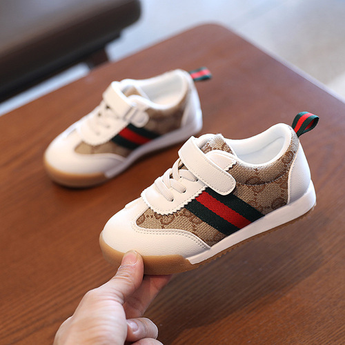 Children's spring new Korean style sports shoes, versatile girls' white shoes, children's shoes, boys' shadow gray fashionable sneakers
