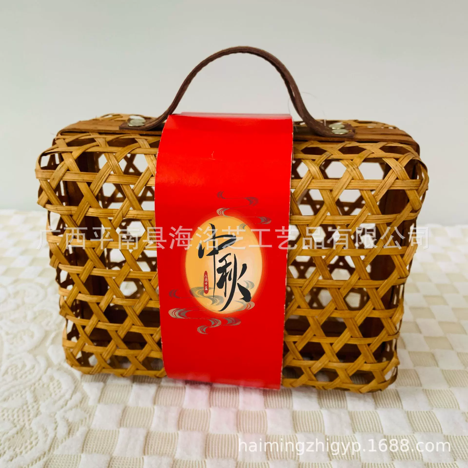 广西竹编端午节中秋竹篮竹盒节日喜庆伴手礼品包装竹编