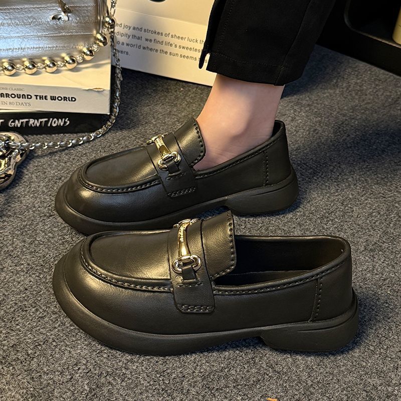 2025 Summer New JK Fashion British Style Single Shoes Soft Sole New Chinese Style Versatile Loafers Casual Outdoor Slippers Women's