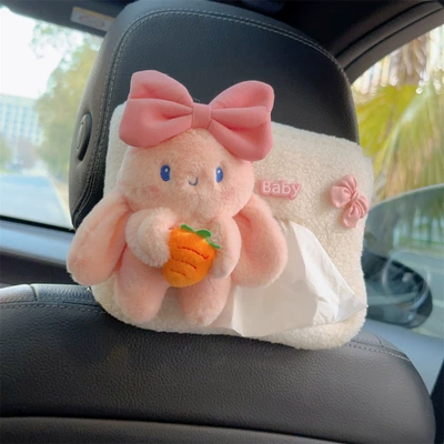 Car Seat Back Paper Cover Car tissue box/set - cute-rabbit-style-2-lamb-wool-paper-box