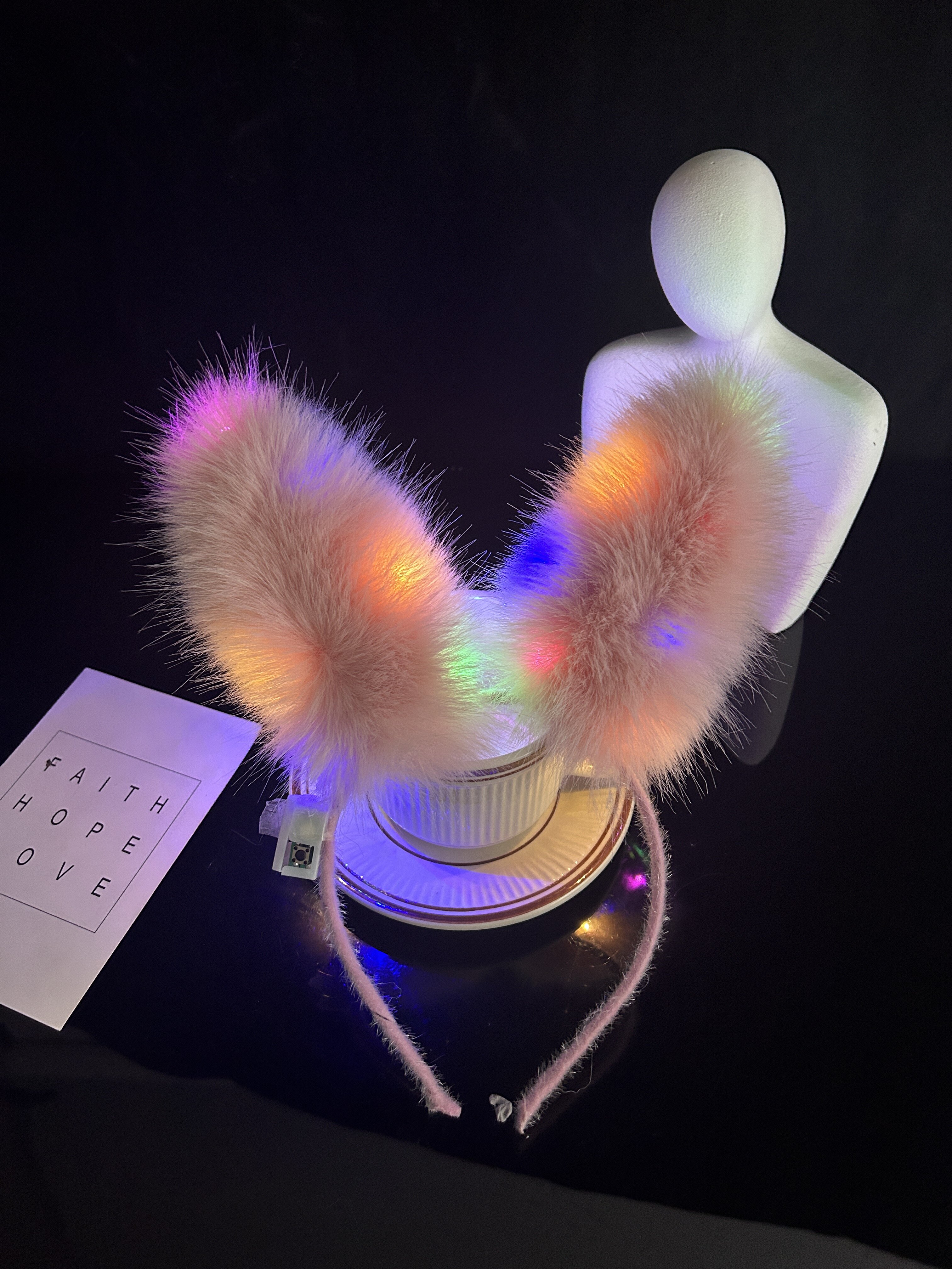 Bar espectáculo atmósfera props luminoso peluche orejas de gato accesorios de cabello zorro bandas de cabello mercado nocturno accesorios de fiesta de suministro