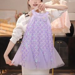 品質オリジナル大量現物プリンセススカート女の子ワンピース女の子マーメイド鱗夏服子供スカート