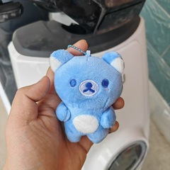 リラックマ手玉ブルー紫グリーンピンクぬいぐるみ可爱いインスタ风キーホルダーバッグストラップ饰り