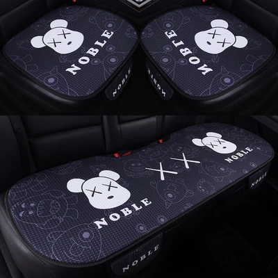 Seat cushion, seat cover Suitable for All Seasons, Honeycomb Breathable - violence-bearblack-five-seat-three-piece-set