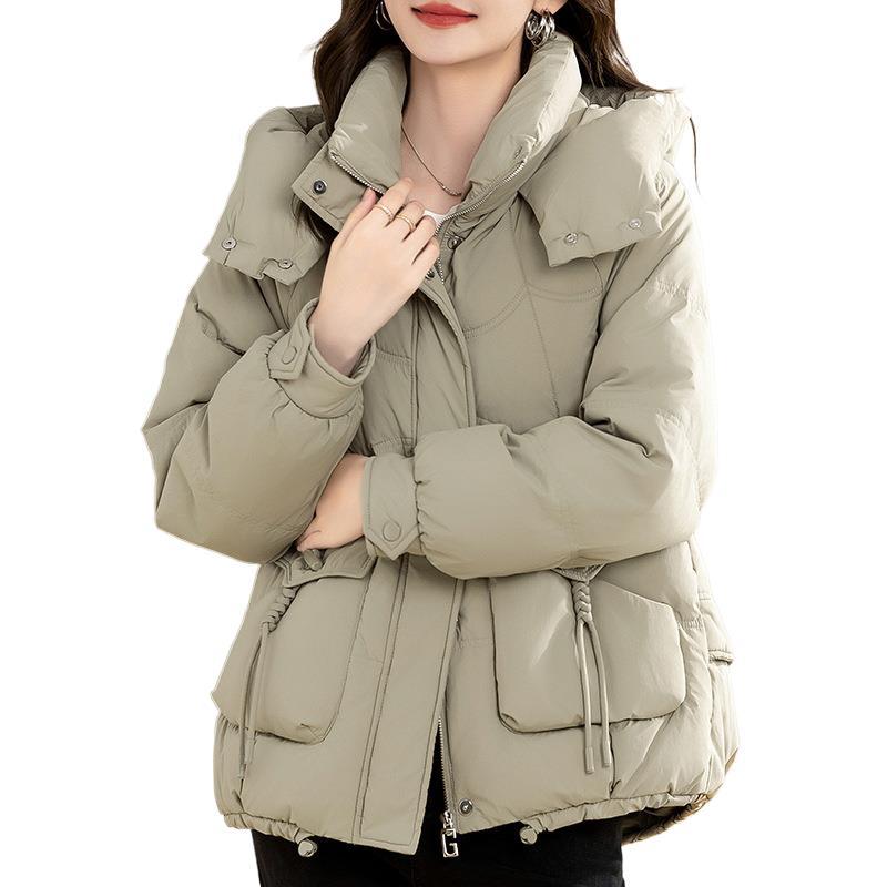 겨울 새로운면 패딩 짧은 한국 스타일 느슨한 후드 두꺼운 따뜻한 코트