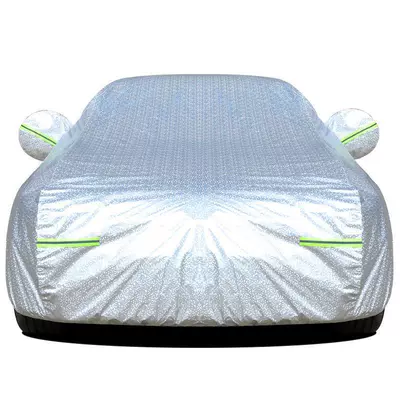 Suitable for Hongqi H5 Hs5 H9 Hs7 H7 Car Cover, Sun Protection, Rainproof, Heat Insulation, Sunshade Cloth, Full Car Cover (Car clothing) - default-item-bright-silver-aluminum-foil-extra-thick-note-vehicle-model