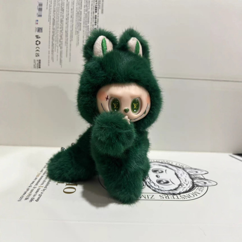 跨境labubu星星眼爱心眼拉布布小首领高品质改娃搪胶脸挂件玩偶|undefined