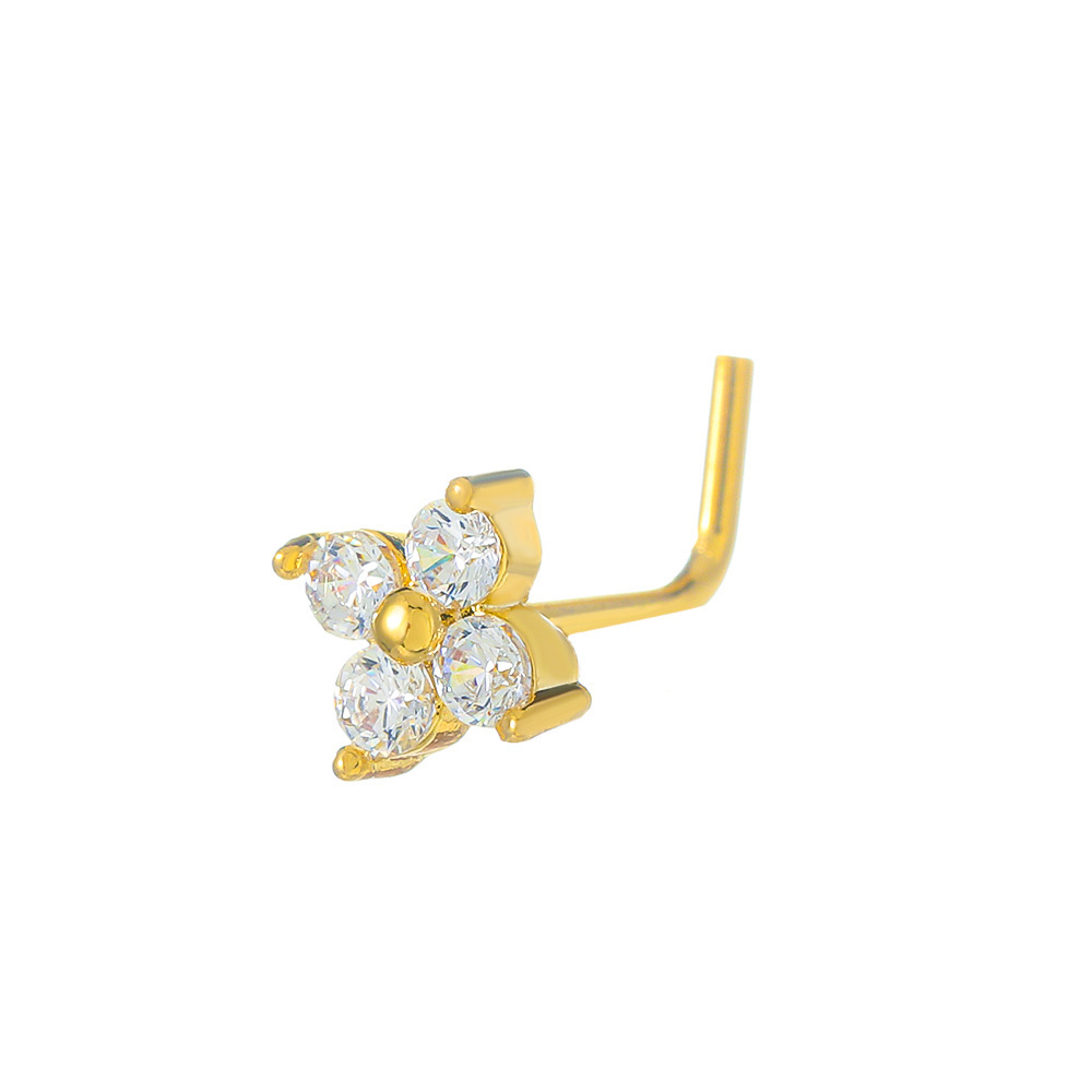 Piercing nombril papillon en zircon incrusté acier inoxydable_voghion.com