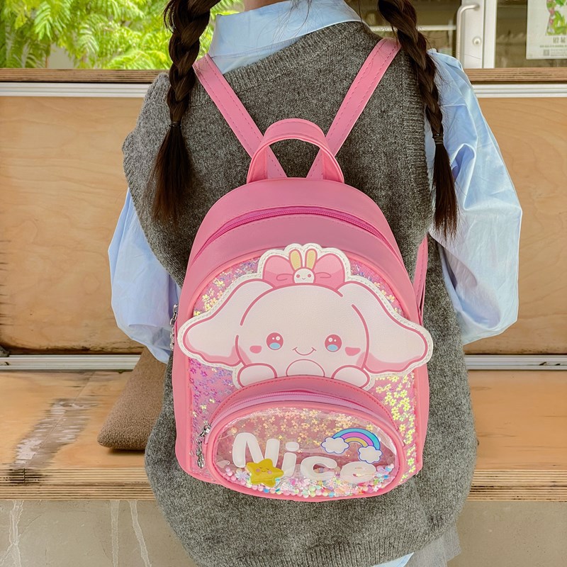 Nueva mochila infantil caricatura pu mochila pequeña niña adorable mochila infantil mochila pequeña