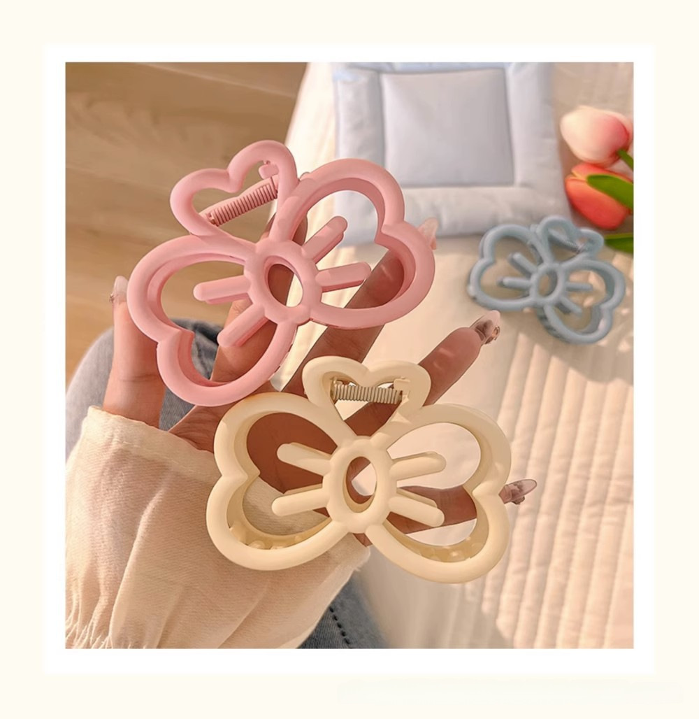 Molletta per capelli con fiocco per donna elegante clip grande_voghion.com