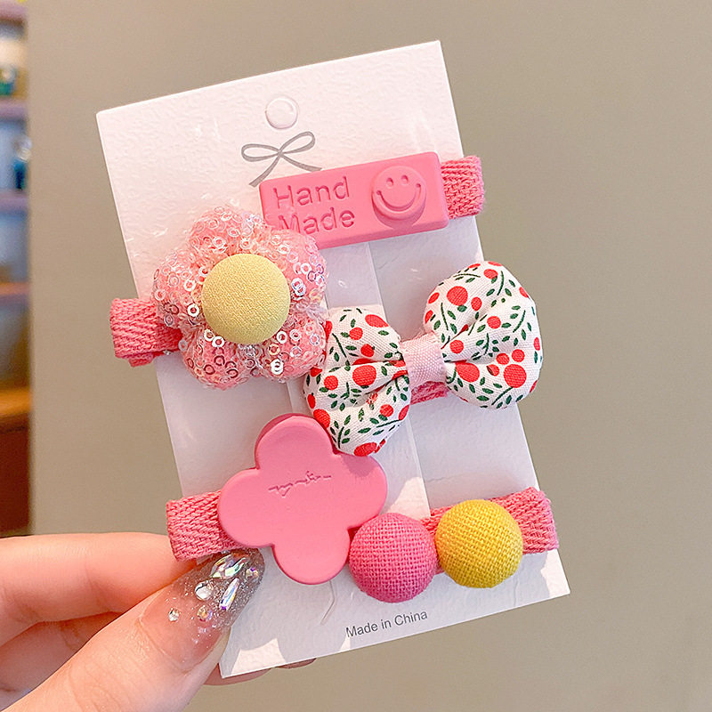 Juego de 5 piezas de flores rojas de melocotón