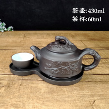 多款浮雕刻功夫茶壶三件套可选酒店餐馆私房菜用蒸汤炖汤煲汤壶