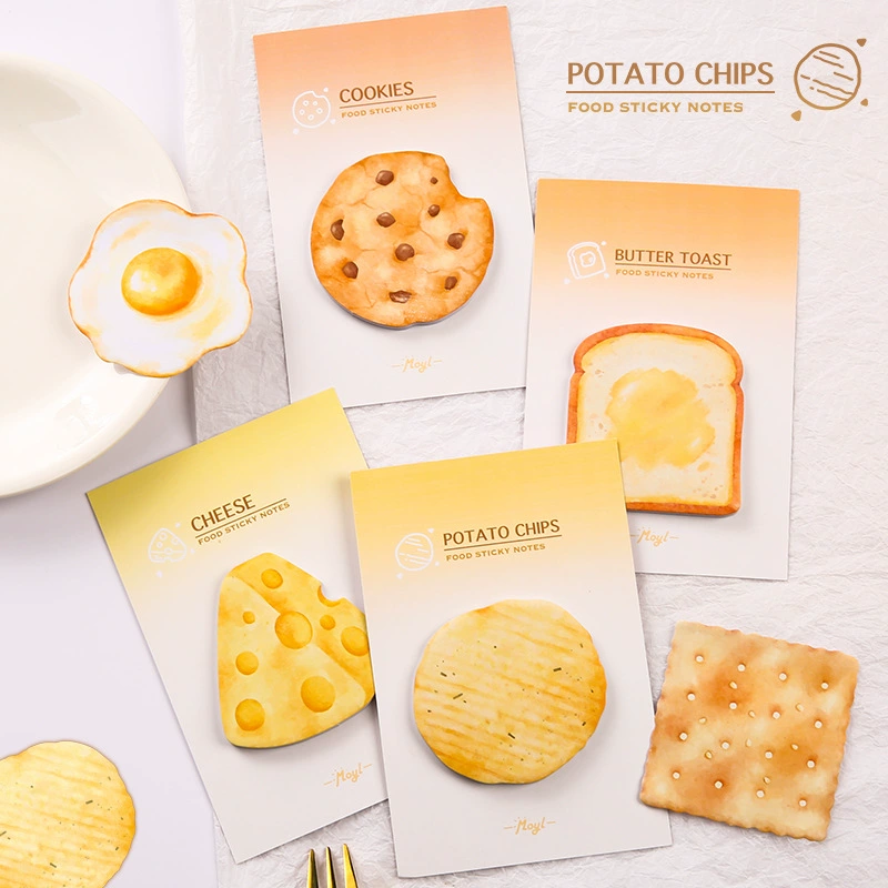 Творческая память Хлеб Нежележная наклейка Ns Ветер мультфильм Симулятор Тоста Студенческая записка Бумага для заметок