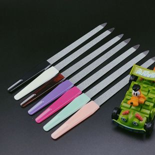 Factory Direct nail rubbing strip nail tools polishing file double-sided stainless steel nail file in stock supply