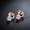 Metal earrings stainless steel from pearl, internet celebrity