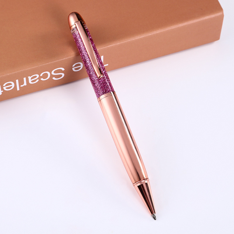 Suministro directo de fábrica pluma de cristal de aceite suspensión creativa bolígrafo Quicksand pluma metal regalo pluma publicidad pluma letras