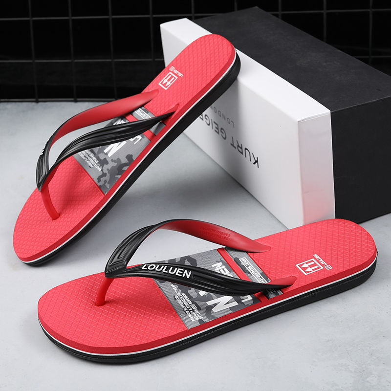 Lu 'an summer flip-flop sandals for men's new trendy outerwear beach anti-slip men's flip-flops undefined